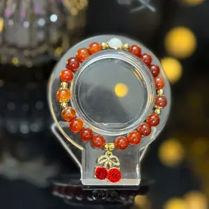 Carnelian Crystal with White Tridacna Shell and Charm