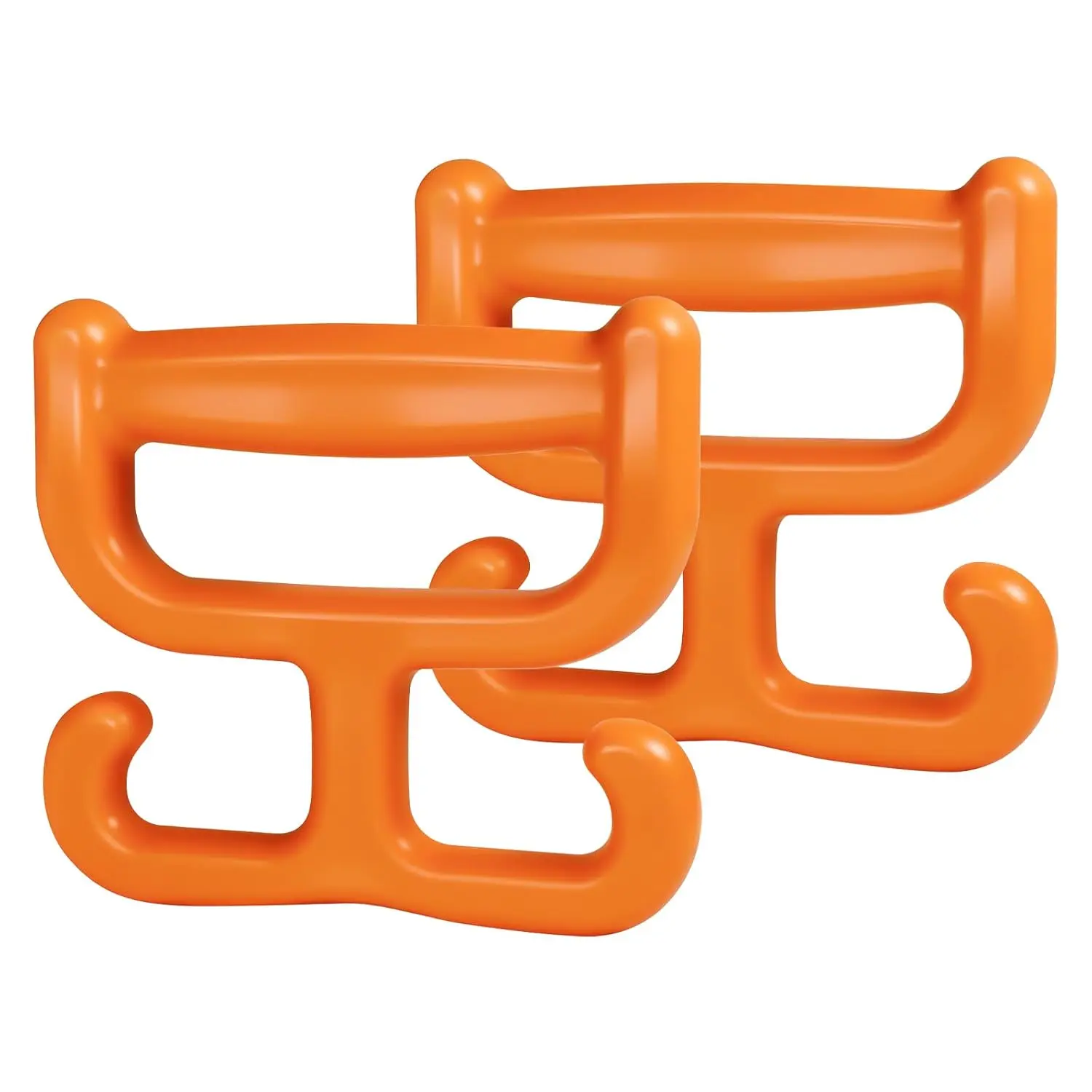 Grocery Bag Holder Carrier Handle for Plastic Bags Shopping Bags, Each Holds 100Lbs Multi Purpose Heavy Duty Comfortable Grip Durable, 2 Pack, Orange Clever Cove