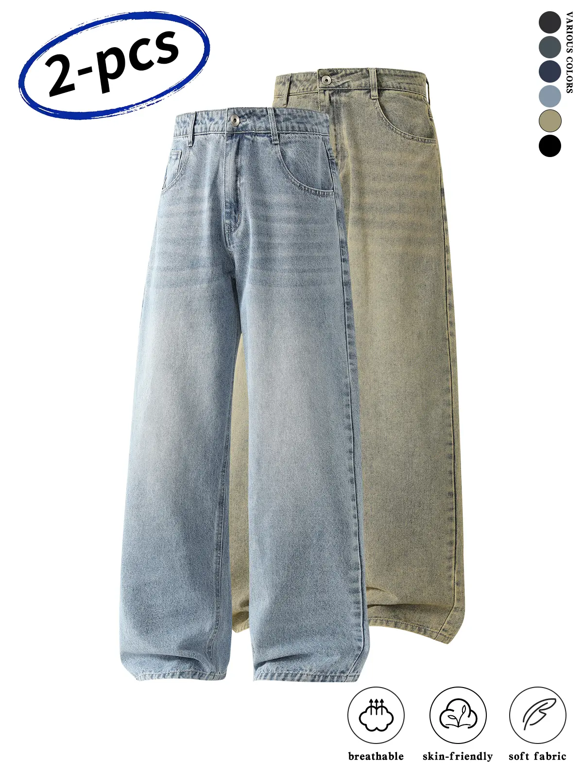 Men’s jeans,back-to-school jeans,jeans,streetwear style,cotton blend denim,loose-fit wide-leg jeans,stylish jeans,loose straight-leg jeans,everyday outfit,casual denim jeans,casual men’s fit,casual streetwear jeans,denim jeans pants,all-sea