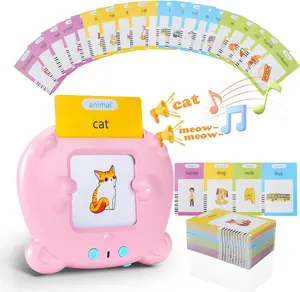 Talking Flash Cards for Toddlers 1-5, Montessori Speech Therapy Toys, Autism Sensory Learning Toy with Sight Words, Preschool Educational Gift for Boys Girls
