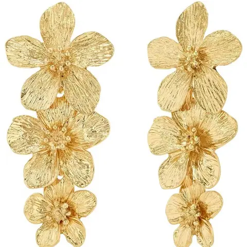Flower Design Dangling Earrings, Fashionable Jewelry for Women, Chic Gorgeous Jewelry, Trendy All-match & Exquisite Jewelry for Birthday Gift, High Quality Earrings, Dangling Drop Earrings