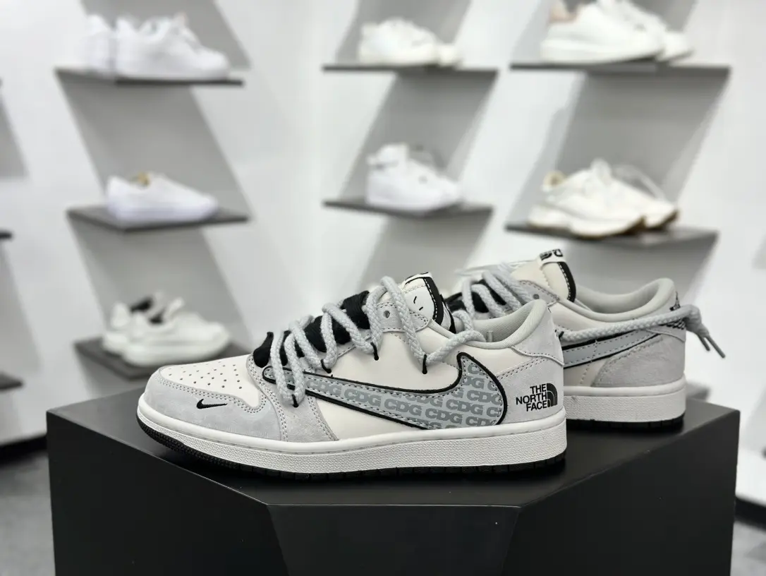 Vintage Gray Suede Printed Detail Low Cut Fashion Sneakers Non Slip Black Rubber Outsole Daily Commute Footwear Brand New Sealed With Full Original Shoe Box