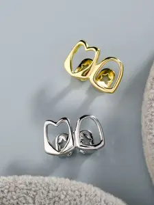 Hollowed-out heart braces set, hip-hop street style, RAP, two-piece set, mouthpiece material