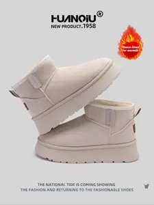 Women's Waterproof Thermal Snow Pull On Boots Slip-On with Plush Fleece Lining | Comfortable Anti-Slip Winter Ankle Booties for Arctic Weather, School, College Campus, Snow Hiking and Outdoor Activities