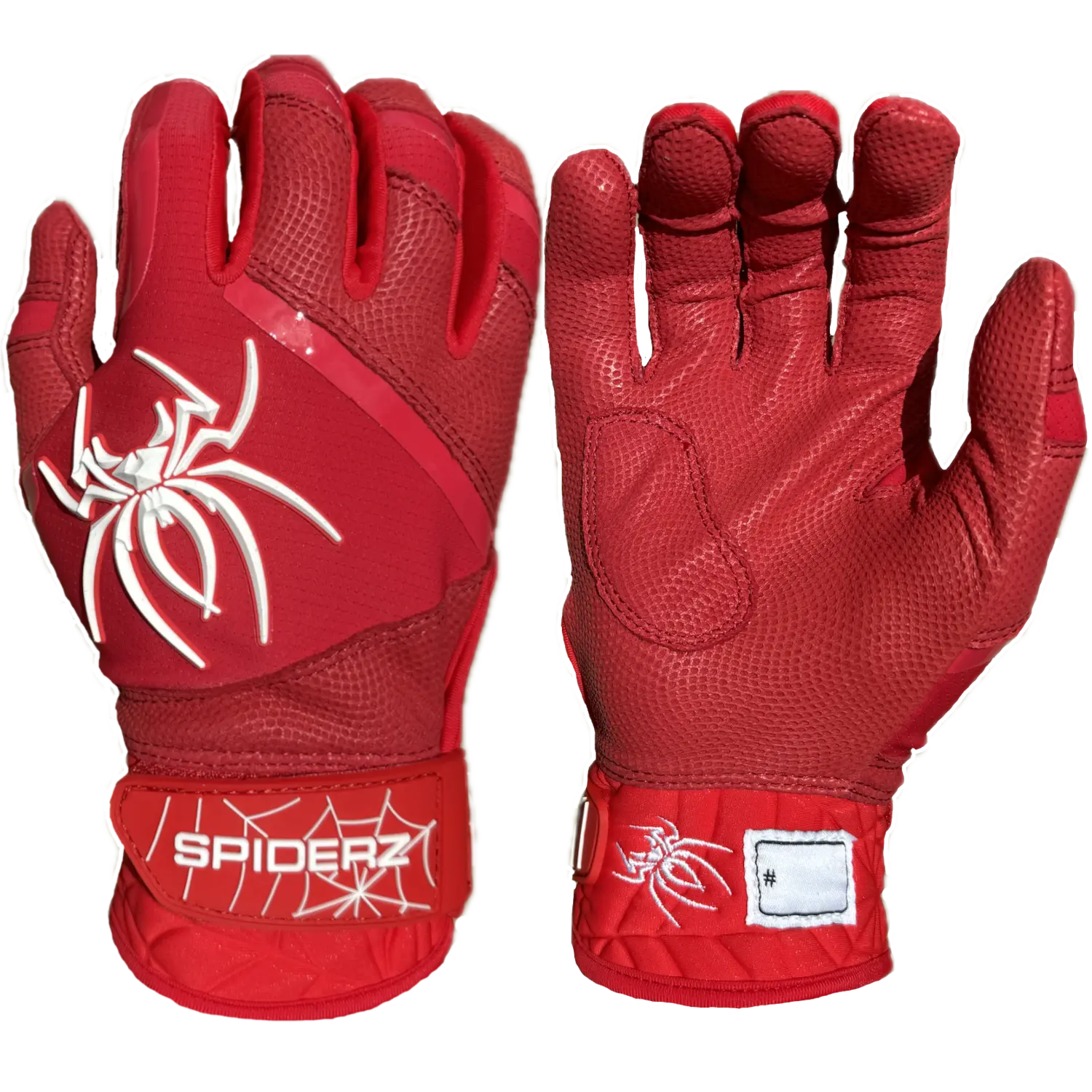 Spiderz PRO PREMIER Batting Gloves - Red/White