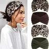 Women's Hairband Set of 4, Wide and Narrow Elastic Boho Dye Bow Headbands, Vintage Style for Sports, Yoga, Makeup, Spa, Fashion Accessory, Hair Bows Headbands, Stretchy Headbands, Workout Headband