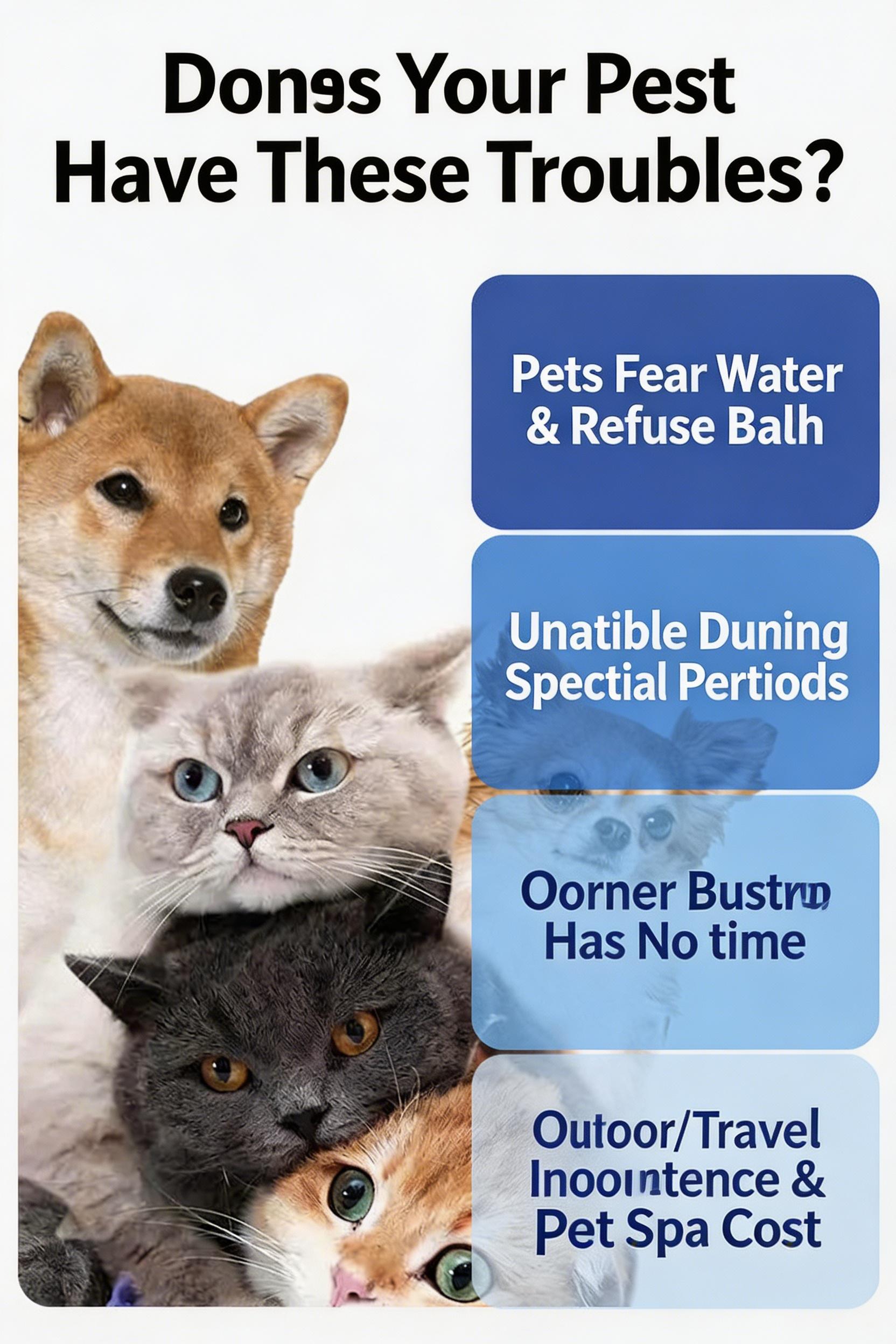 6 Count Disposable Pet Cleaning Glove Wipes, No Rinse Dog Cat Grooming Gloves, Deodorizing Moisturizing Lint Free Pet Wipes Gloves, For Paws Ears Body Muddy Paw Cleaner, Travel Friendly for Dogs Cats Puppies Kittens