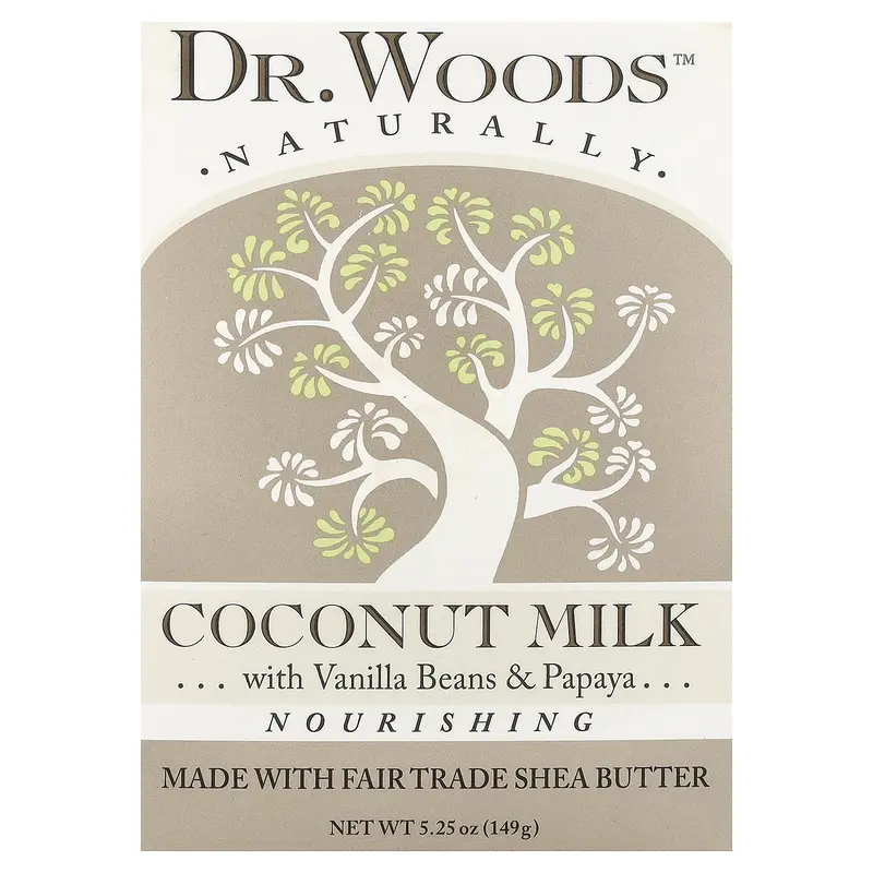 Dr. Woods Nourishing Bar Soap, Coconut Milk, 5.25 oz (149 g)