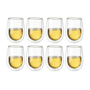 ZWILLING Sorrento 8-pc Double-Wall White Wine Stemless Glass Set