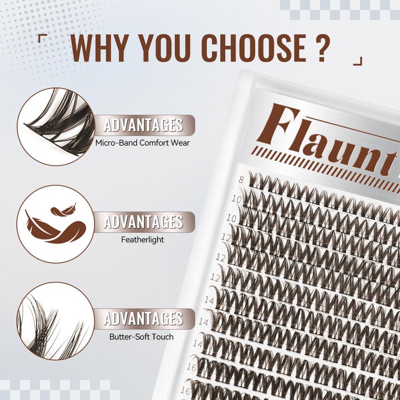 AiryCute Trending Brown Lash Collection | Dark & Light Brown Velure Flaunt | Flawless for Fair/Dark Hair | Reusable, Lightweight & amazing brown Flora Brown Venus Natural Daily, Volumn Style | Beginner-Friendly | DIY Lashes