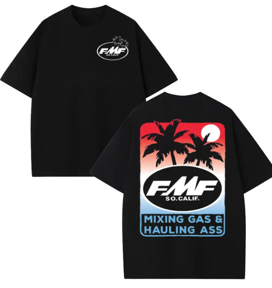FMF Racing Mixing Gas & Hauling Ass Hoodie, Double Sided Motocross Graphic for Dirt Bike Fans, Men Gift