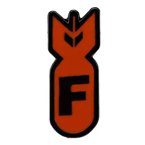 Fun English polite expression F bomb brooch simple personality bag clothes metal badge brooch suitable for going out parties daily