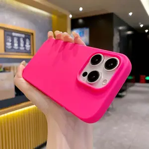 New Solid Color Phone Case for IPhone 16 15 14 13 12 11 Pro Max 16Pro Soft Silicone Shockproof Protective Accessories Cover