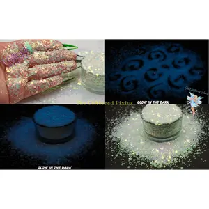 SEA LIFE GLOW - Glow In The Dark Glitter mix Fun Loose Glitter for Nail art Hair Face Body Tumblers Craft & Resin supply Freshie Glitter