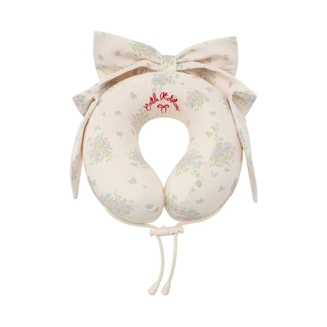 MINISO x Cath Kidston Cute Floral U-Neck Car Neck Pillow - Aesthetic Soft Nap Cushion with Support for Travel, Office (Car Interior Accessory), Neck Support, Back To School