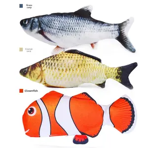 Bionic Fish Wholesale r Wagging Tail Moving Fish Cat Toy Jumping Fish Pet Plush Electric Realistic Fis