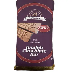 ProfDesignz Viral  Knafeh Chocolate Bar - Delicious Snack with Nata real dubai Pistachio