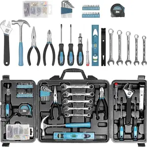 ZEITE 144-in-1 Hand Tool Set, Magnetic Tool Kit with Storage Case, Basic Repair Hand Tools Include Hammer, Pliers, Wrenches, Voltage Tester, Tape Measure & Screwdriver Bits