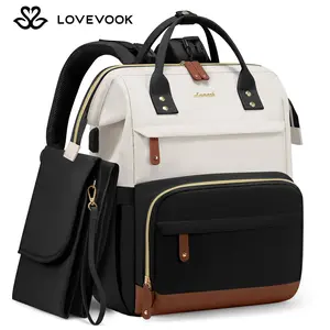 LOVEVOOK Diaper Bag Backpack, Baby Bag with Changing Station, Large Diaper Backpack for Mom Dads, Waterproof Mommy Bag for Boy and Girl, Travel Essential Baby Shower. Gifts Black