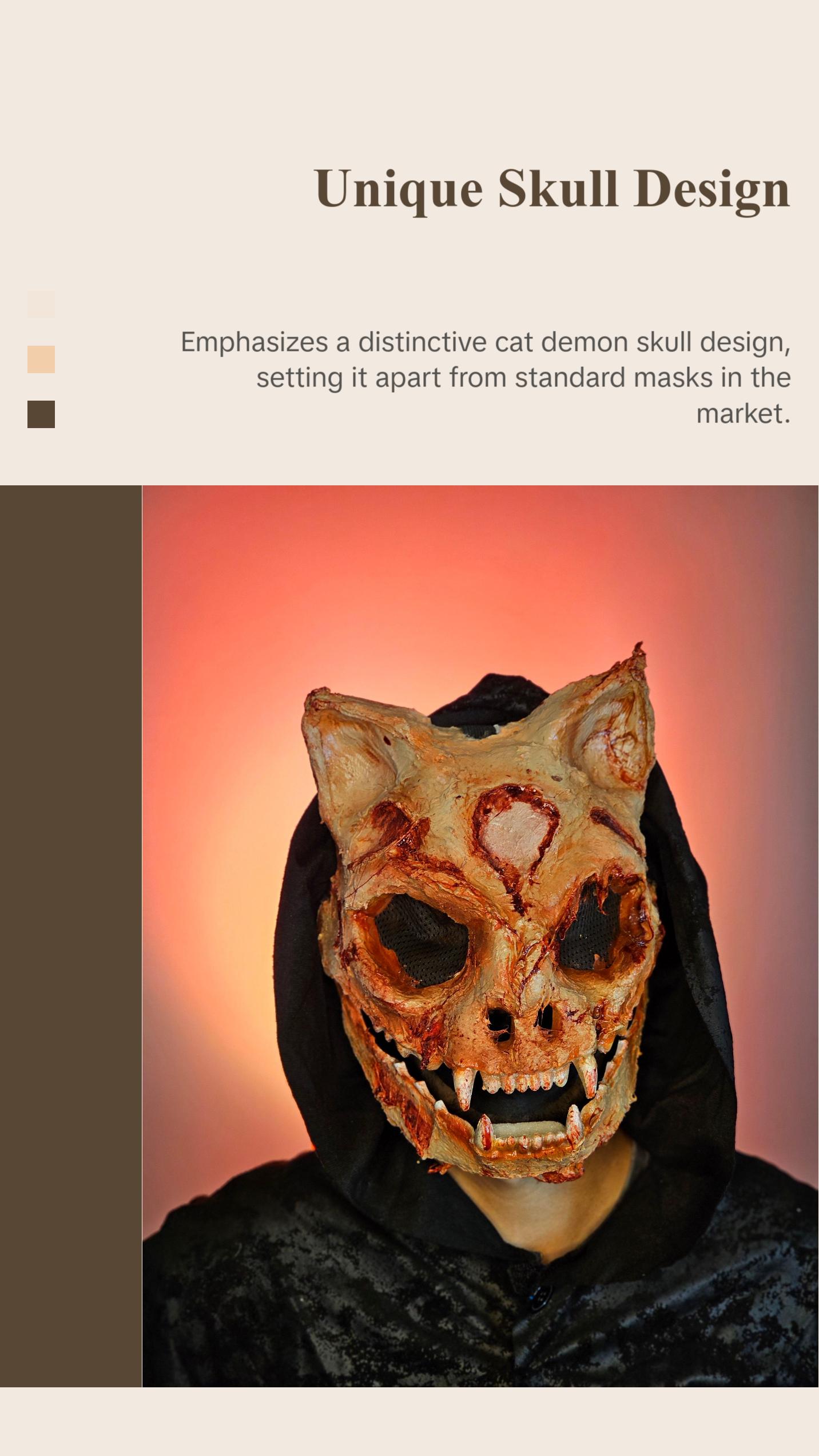 Cat Demon Skull Mask
