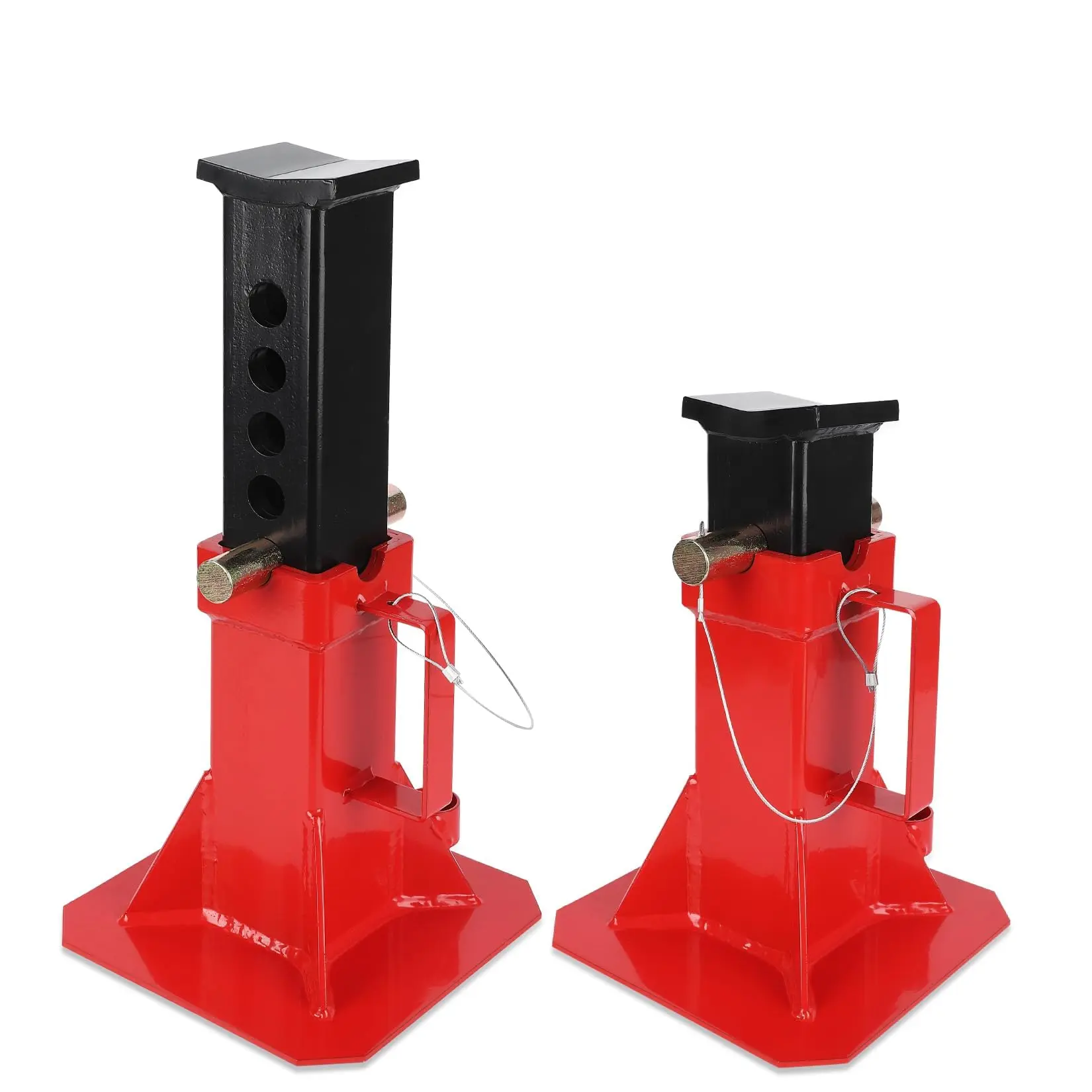 GARVEE Heavy Duty Pin Type Professional Car Jack Stand with Lock, for Supporting Trucks Trailers Car, 12 Ton (26,400 lb) Capacity, Red, 1 Pair