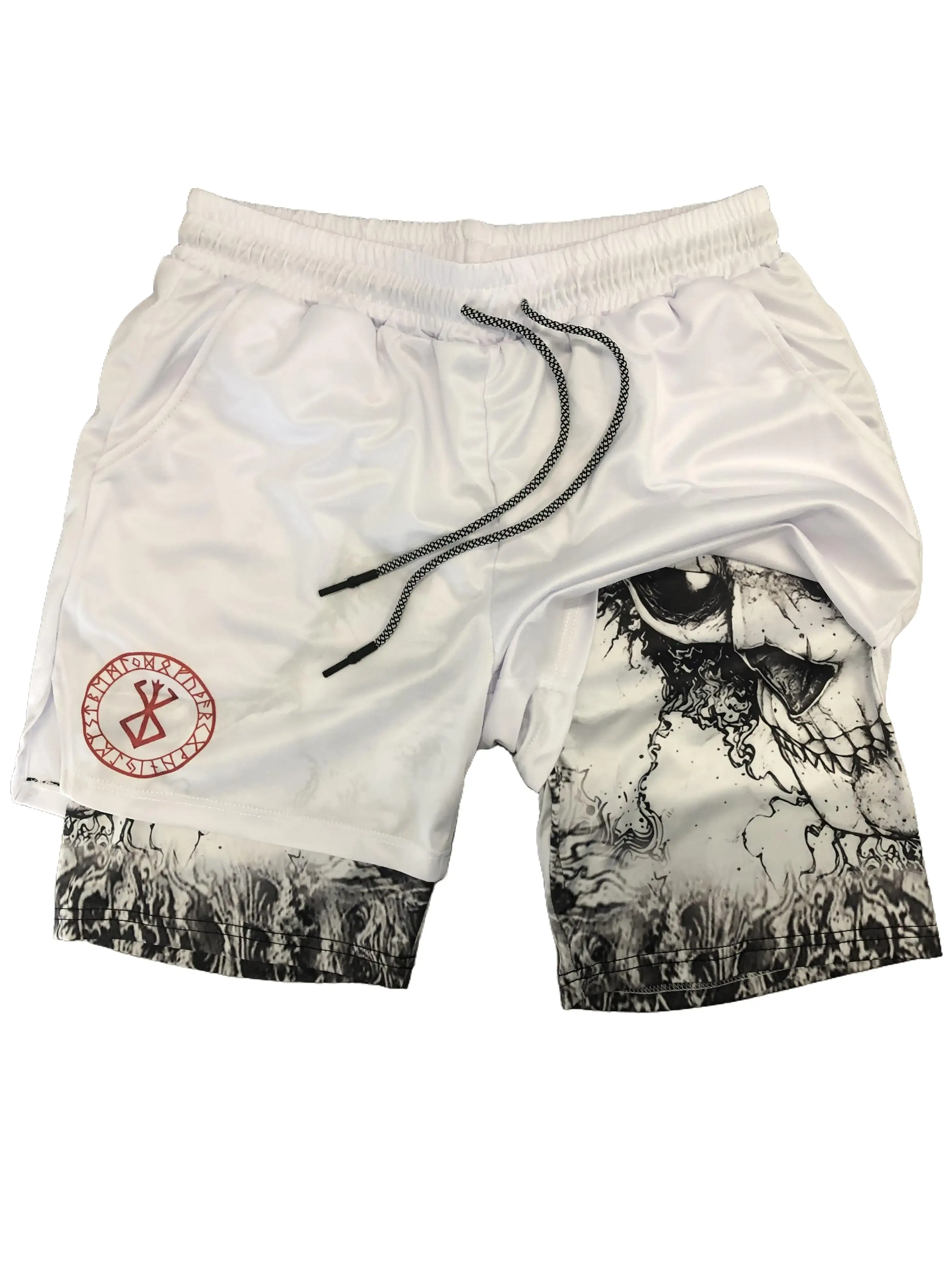Anime Men's Shorts Performance Shorts Summer Double Layer Beach Pants Fitness Training Pant Sports