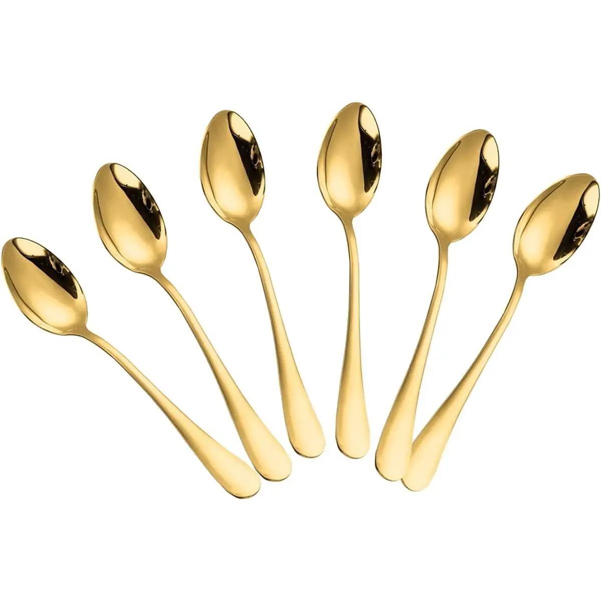 Demitasse Espresso Spoons, Mini Coffee Spoon, Stainless Steel Small Spoons for Dessert, ,Set of 6 ()