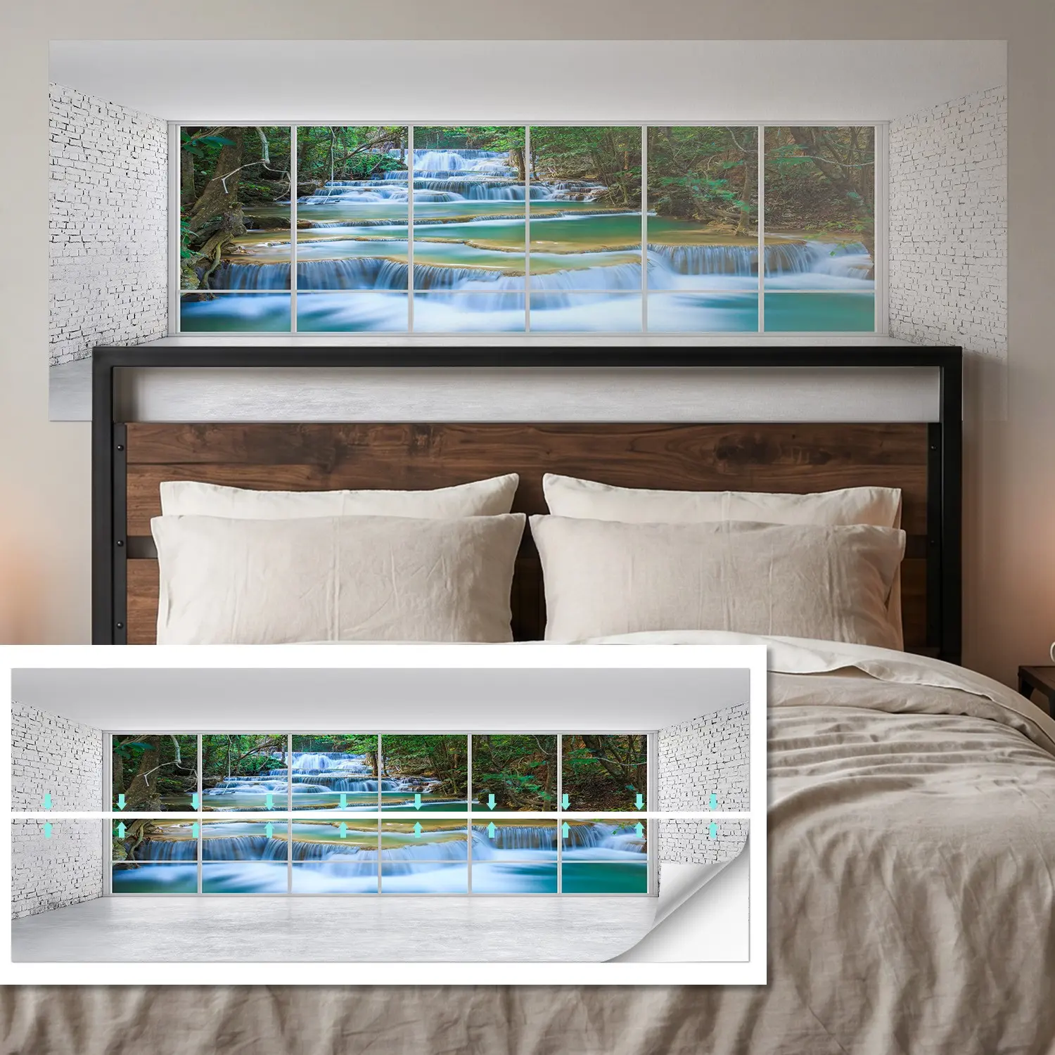 Self Adhesive Headboard Wall Sticker 90x180cm, Removable Waterproof Bedroom Decor, Flat Sticker Type, Ideal for Bedroom Background