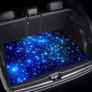 A blue starry sky patterned multifunctional car storage mat with a simple and stylish design, enhancing the interior space and compatible with most car models.