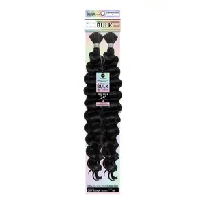 Motown Tress Brazilian Virgin Human Hair Braids Pre-Stretched Deep Bulk (18"-24")