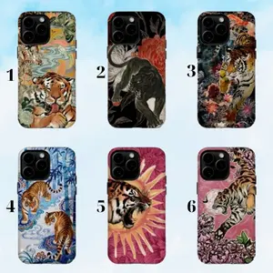 Wild Tiger & Panther Phone Case – Fierce Animal Print Tough Case, Shockproof Dual Layer Cover for iPhone 17, 16, 15, 14, 13, 12, 11 & Samsung Galaxy S25 S24 S23 S22 Ultra | Bold Gift for Men & Women