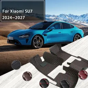 LHD Car Floor Mats For Xiaomi SU7 MS11 2024 2025 2026 2027 Pads Foot Carpets Floor Cover Auto Interior Accessories