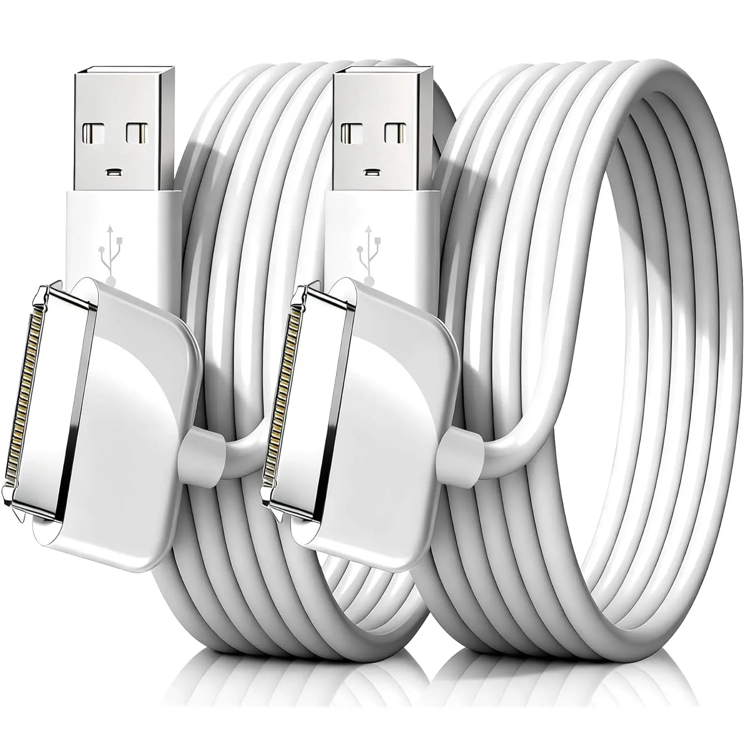 2-Pack 3.3ft/1m 30 Pin USB Charger  -   Compatible for Old  4 4S,  3G 3GS, iPad 1 2 3, iPod Nano  Classic