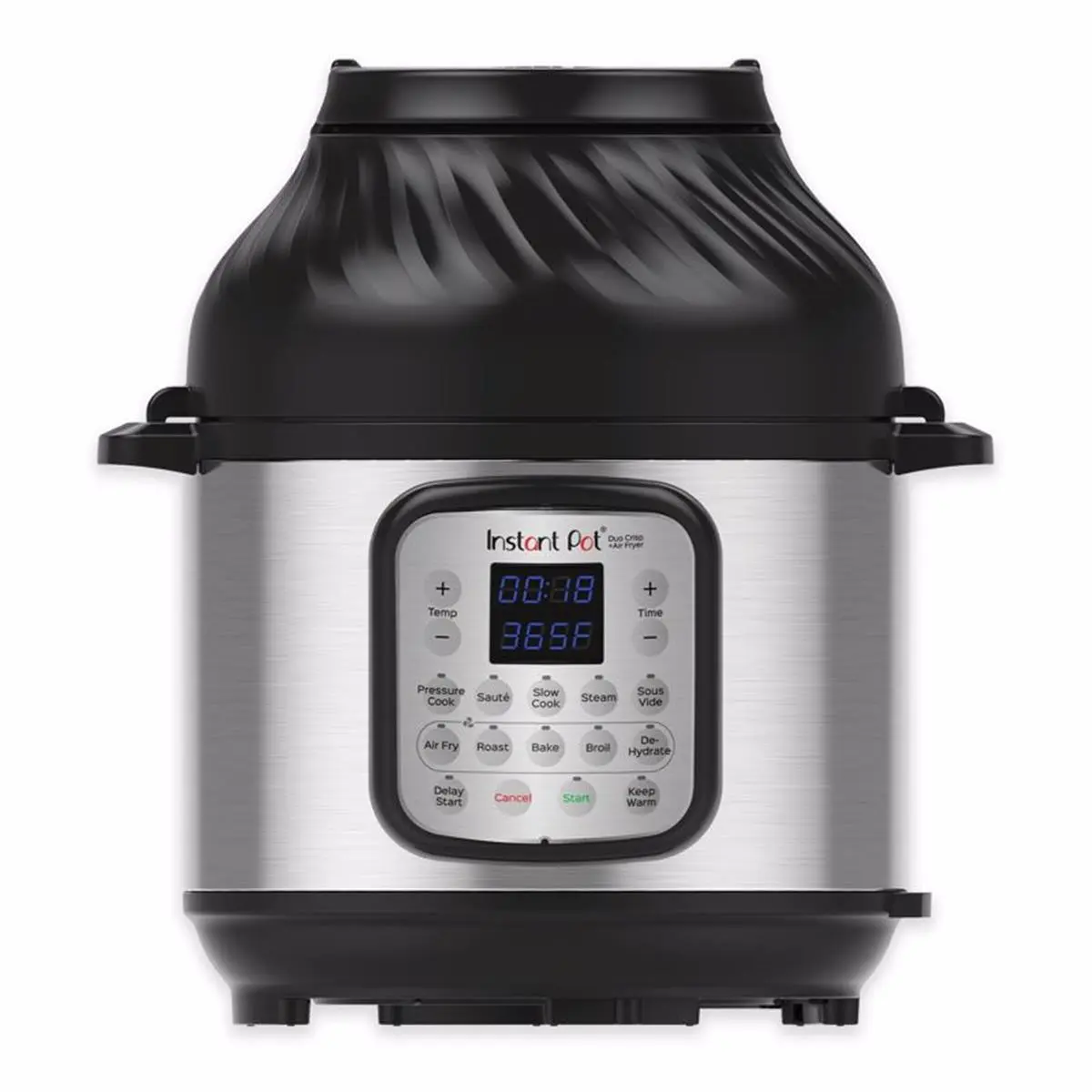 212 MAIN 8 qt. Duo Crisp Stainless Steel 11-in-1 Multi-Cook Pressure Cooker - Black & Silver, 1500W, 14.76x15.28x13.58in, 28.92lbs, 120V Plug, High-Quality Material, Easy-to-Use for Healthy Meals & Cooking, Pressure Cookers