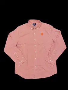 Cutter & Buck Skyline Epic Confidence Gingham Mens Dress Shirt - Clemson