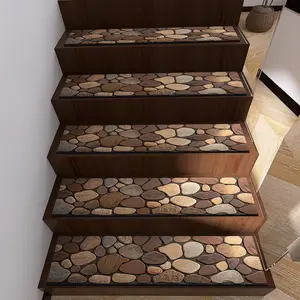 Non-slip Stair Mat, Boho-Style Stair Treads, Non-slip Safety Rug, Indoor Runner for Elders & Pets, Home Decor, Bohemian Style Rugs