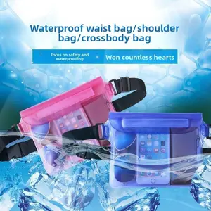 Waterproof Waist Bag, Crossbody Bag, Three-Layer Sealed PVC Design, Ideal for Rafting, Swimming, Outdoor Activities, Portable Storage Pouch, Waterproof Fanny Packs