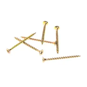 Grip Rite  No.9 Gold Screw 2.5 ft.