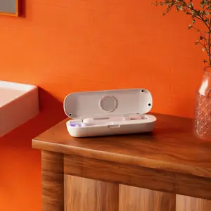 iHave Toothbrush Sanitizer Case, Travel Toothbrush Covers for Electric Toothbrush, Portable UV Toothbrush Sanitizer Holder with 4-Hour Smart Disinfection Cycle, USB Rechargeable, 100-Day Long Standby