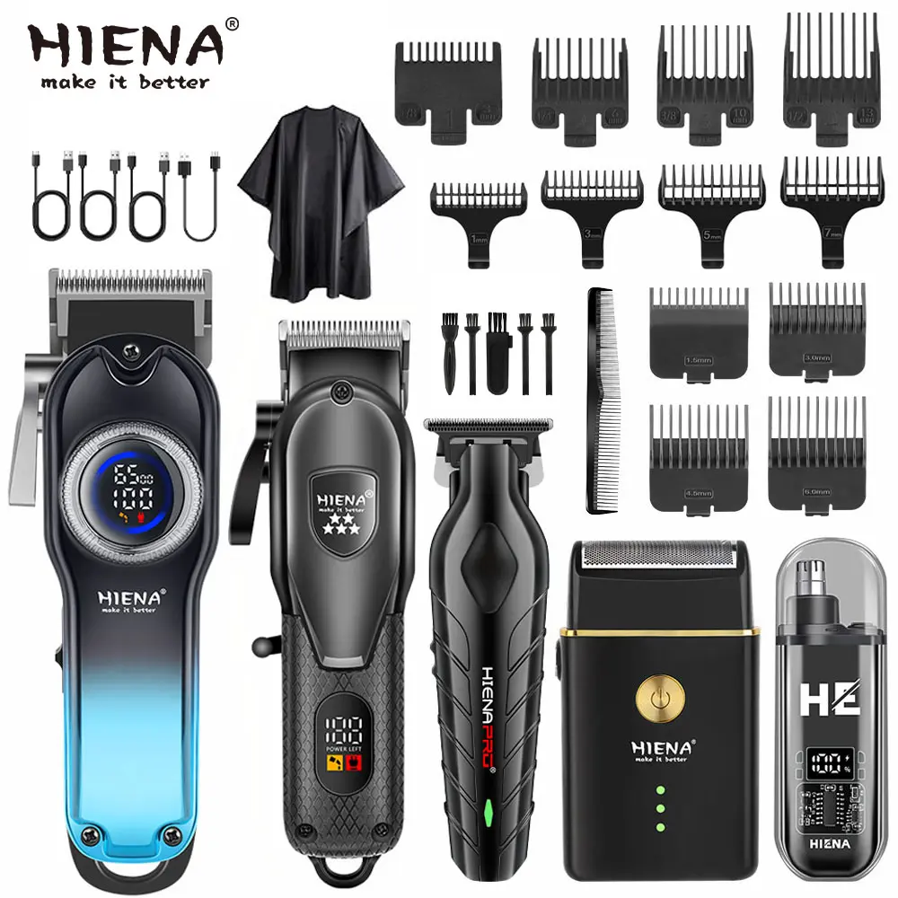 Electric hair clipper and shaving set, hair clipper set, 1 set of rechargeable hair clipper and electric shaver with accessories, rechargeable hair clipper cordless hair clipper, are excellent gifts for fathers, husbands, and boyfriends styling tool