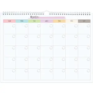 Blank Monthly Weekly Wall Calendar, Undated Monthly Planner Note Pad for Organizing Home Office 14.5"x 11.5"