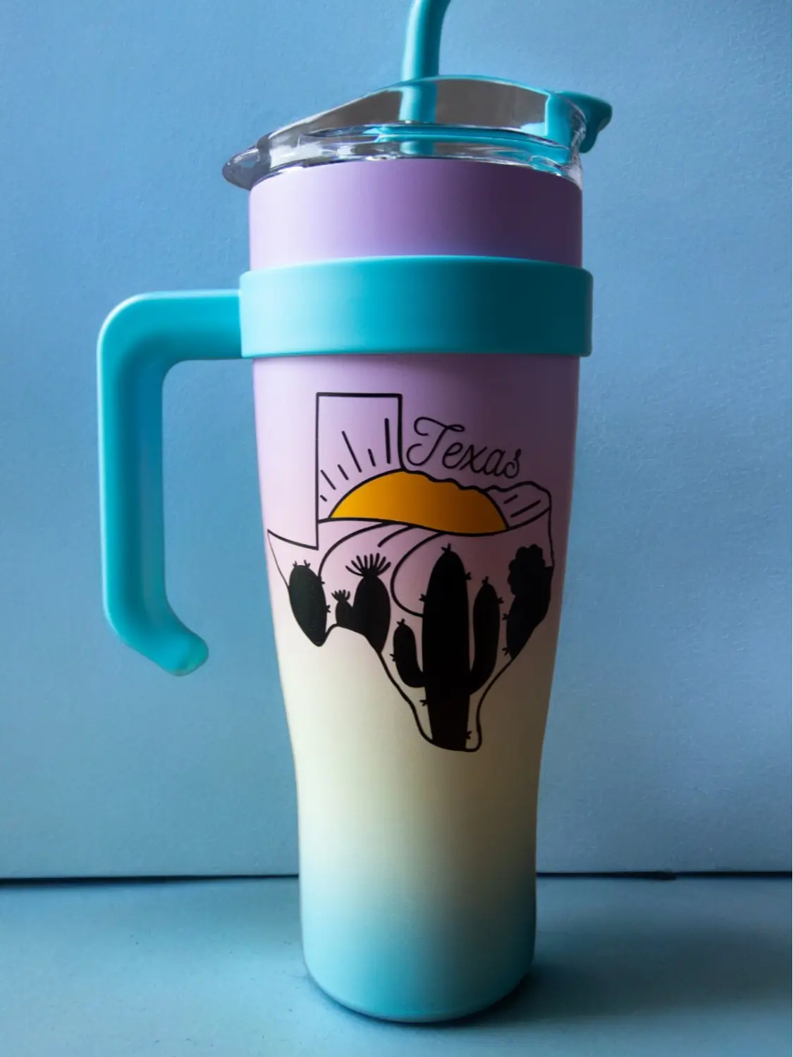 Under God Project 40ouncetumbler Texas Sunset Metal Straw Tumbler, Travel Mug, Hydration, Camping, Hiking, Outdoors, School Cup