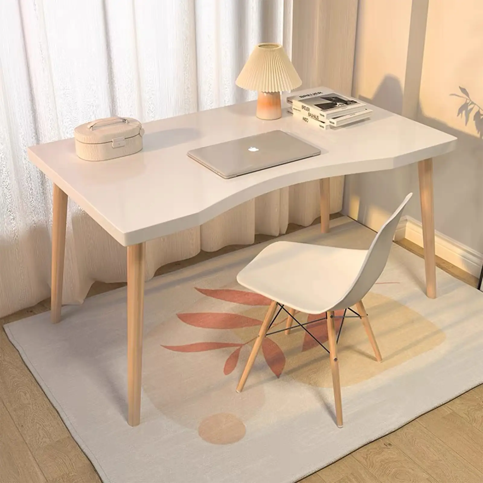 【Back To School】Modern Simple Style Desk for Home Office, Computer Office Desk,Study Student Writing Desk