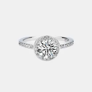 【14】SYNTHETIC MOISSANITE ROUND RING