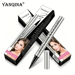 [YANQINA]Eyeliner Liquid Liner, Glitter Black liquid eyeliner waterproof, Metallic Intense Black Eyeliner, Long wearing, Ultra-Fine Tip Smudge-proof tiktokshopspringglowup
