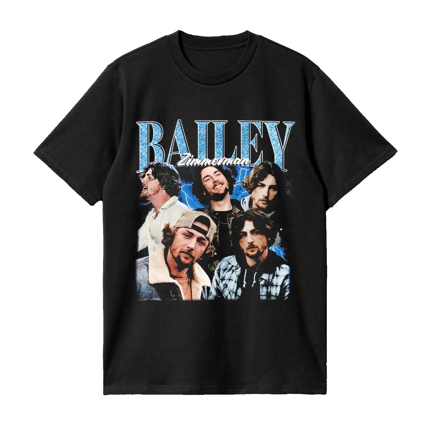 Women's Graphic T-Shirt, Oversize Bailey Zimmerman Merch for Country Fans, Casual Short-Sleeve Cotton Top, Shortsleeve, Baggy, Digital Print, 3Xl, All Seasons, Basic, Loose-Fitting, 4Xl, 5Xl, Normal Type, Round Neck