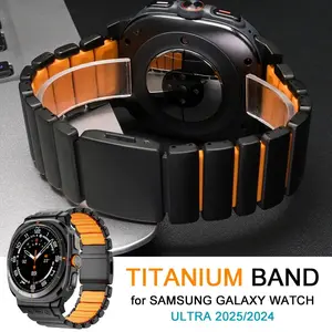 Titanium Strap for Samsung Galaxy Watch 8 Ultra 2025 Watchband Rubber Metal Band for Samsung Galaxy Watch Ultra 47mm 2024 Correa
