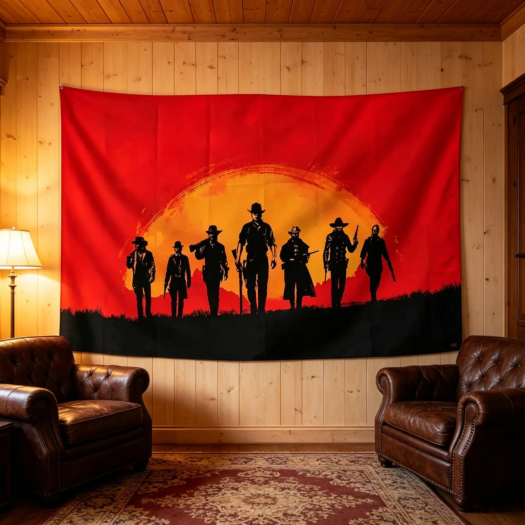 Red Dead Redemption 2 Game Print Polyester Tapestry - Lightweight Minimalist Pop Art Wall Backdrop Decoration for College Dorm Rooms, Indoor Gifting