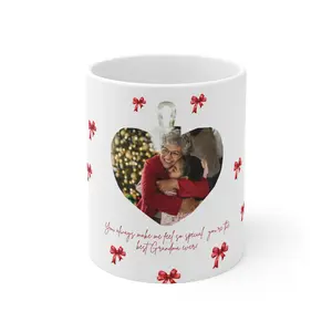 Heartwarming Holiday Mug for Grandma, Personalized Gift for Mother's Day, Christmas, Grandparent's Birthday, Cozy Kitchen Decor, Cute Coffee