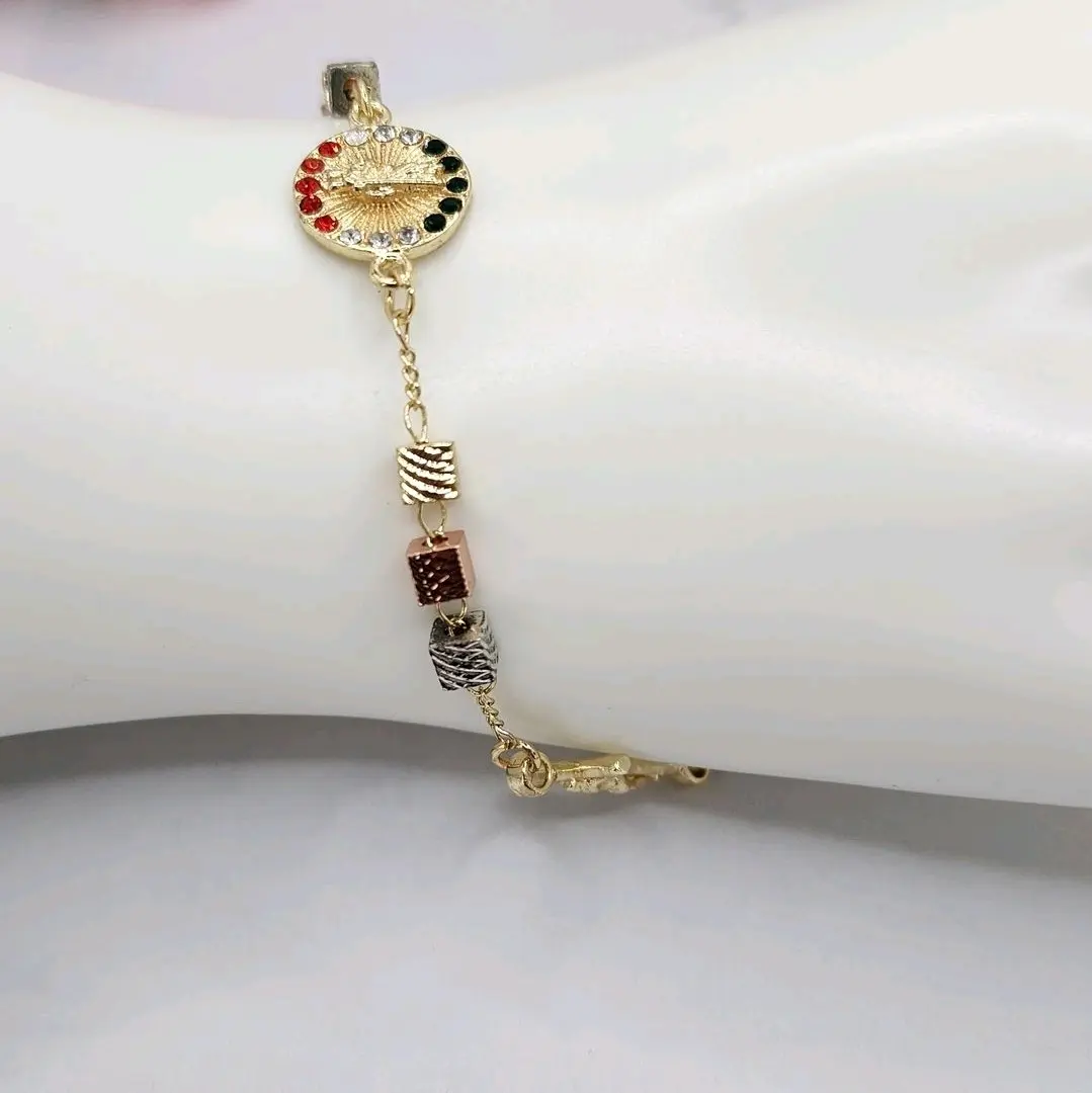 SAN JUDITAS  / SAINT JUDE bracelet Gold-plated rosarie style 7"inches three colors